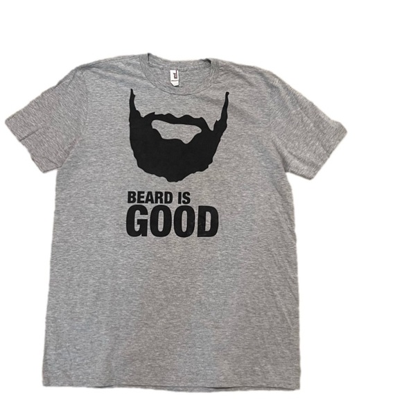 Men’s Anvil Beard Is Good Grey T-Shirt Size Large US! - Picture 6 of 6